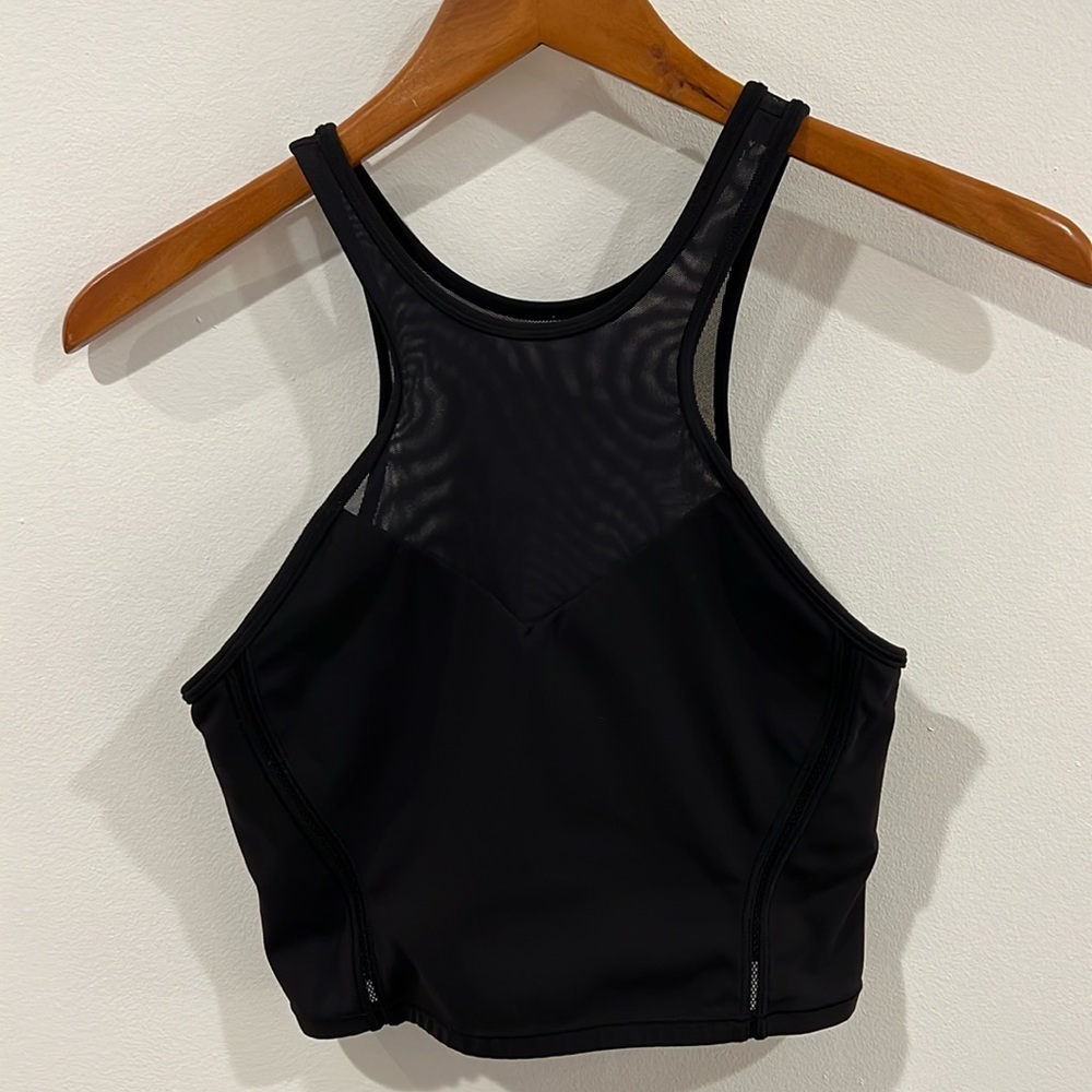 Lululemon built-in, sports bra, black tank top, size 6